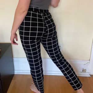 Black and White Grid Pants